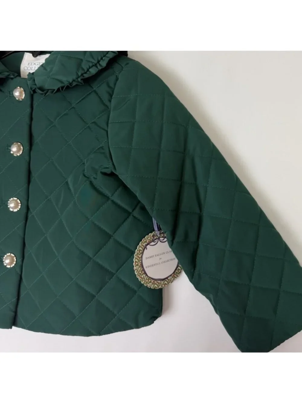 Edgehill SIZE 4T Collection Girls Quilted Green Jacket NWT Boutique